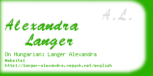 alexandra langer business card